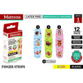 pack of 12 wound strips; assorted colourful forest animal prints; plastic material; individually wrapped; rectangular strip shape;