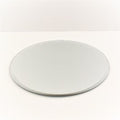 round shape; clear reflective surface; 15cm diameter; flat profile; thin edges;