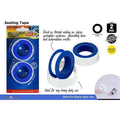 Blue spool core with white sealing tape; Twin pack packaging; Tape width 12mm; Tape length 2m per roll; Heavy duty use indicated;