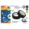 Black colour; Two rolls per pack; Roll width approximately 19mm; Each roll 8 metres long; Blister pack packaging with orange and blue card;