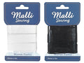 20mm wide woven elastic band; 2 metres length; white colour option; black colour option; packaged on blue labelled card;