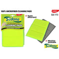 Two cleaning pads included; Colour: lime green and dark grey; Rectangular shape; Soft microfibre material; Size approx. 16x22cm;