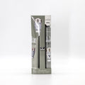 Greenish-grey packaging with trophy image; Two tubes in set: body lotion and perfume; Silver cap on tubes; Text stating 'Invictus' and '2PCS';