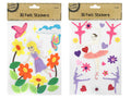 assorted fairy and flower felt stickers; ballet dancer and heart felt stickers; bright pink, purple, yellow and green colours; felt material with 3D layered effect; packaged in clear plastic with brown kraft header;