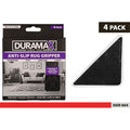 black triangular gripper; textured suction surface; pack of 4; packaging with purple and black design; dimensions 15x11cm printed;