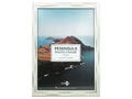 white frame with distressed, weathered effect; rectangular shape; holds A4 size photo (21 x 29.7 cm); transparent front cover; simple, classic style;