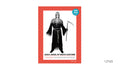 Black hooded robe with jagged edges; Black-and-white skull design on the hooded mask; White rope belt around the waist; Packaging shows one size for an approximate height of 165–185 cm;