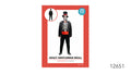 Black top and pants with a white skeleton design on the top; Black top hat with a red band; Red waist panel on the top; Packaging states one size and approximate height of 165–185 cm;