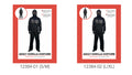 Black full-length jumpsuit; Hood with gorilla-style facial details; Gloves shown with the costume; Packaging shows Small/Medium and Large/X-Large size options;
