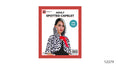 White capelet with black spots; Bright red ribbon tie at the front; Raised fabric panels around the neck; Displayed in red-bordered retail packaging;