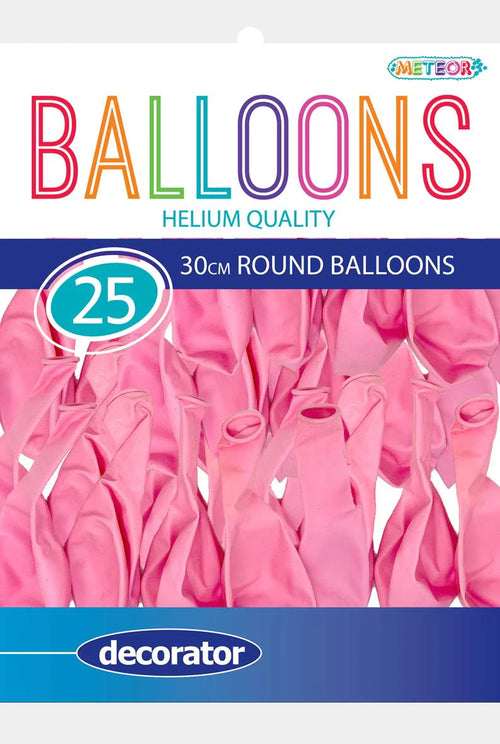 baby pink colour; latex material; round shape; pack of 25 balloons; decorator label;