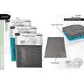 grey colour towel; 40x60cm size; microfibre material; packaged with product label; woven texture visible;