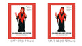 Black robe with red hood and red jagged edges; Waist tie included; Long robe length; Black and red colour scheme; Hood attached to robe;