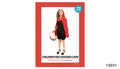 bright red cape; hood attached; ties at neck; child model wearing black dress underneath; packaging features red background with pattern;