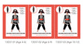 Black pirate hat with skull and crossbones; Striped black and white long sleeve top with skull detail; Red waist sash; Black pants with jagged edges; Eye patch accessory;