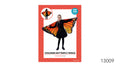 Orange and yellow butterfly wing pattern; One size suitable for children 130-150cm tall; Lightweight fabric material; Worn attached to arms with black wrist loops;
