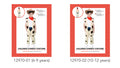 Light beige vest and pant chaps; Dark brown star and pocket decorations; Red neck scarf; Brown cowboy hat; Fringe details on chaps;