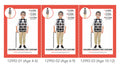 Argyle patterned vest in grey, black, and brown tones; White shirt with attached black bowtie; Light beige pants included; Includes black cane accessory (held by child); Flat cap and glasses shown in styling;