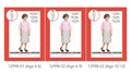 Pink lace shawl with fringed edges; Floral patterned dress in muted colours; Costume styled for children aged 4-12 years; Black flat shoes worn by model; Hair styled to complement old lady look;