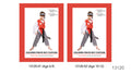 Red pirate vest top with skull print; Black and white striped pants; Black head sash with white stripes; Black waist sash; Long sleeves with jagged cuff edges;