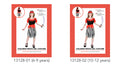 Black and white striped skirt; Red jagged-edge top and sashes; Includes head sash and waist sash; Shown with toy pirate sword; Available in two sizes for children;