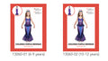 purple colour; mermaid scale pattern; dress with straps; sheer ruffle hem on tail; fitted silhouette;