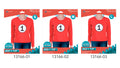 red colour; long sleeves; number 1 printed in white circle; packaged with orange and blue branded header; available in small, medium, large sizes;