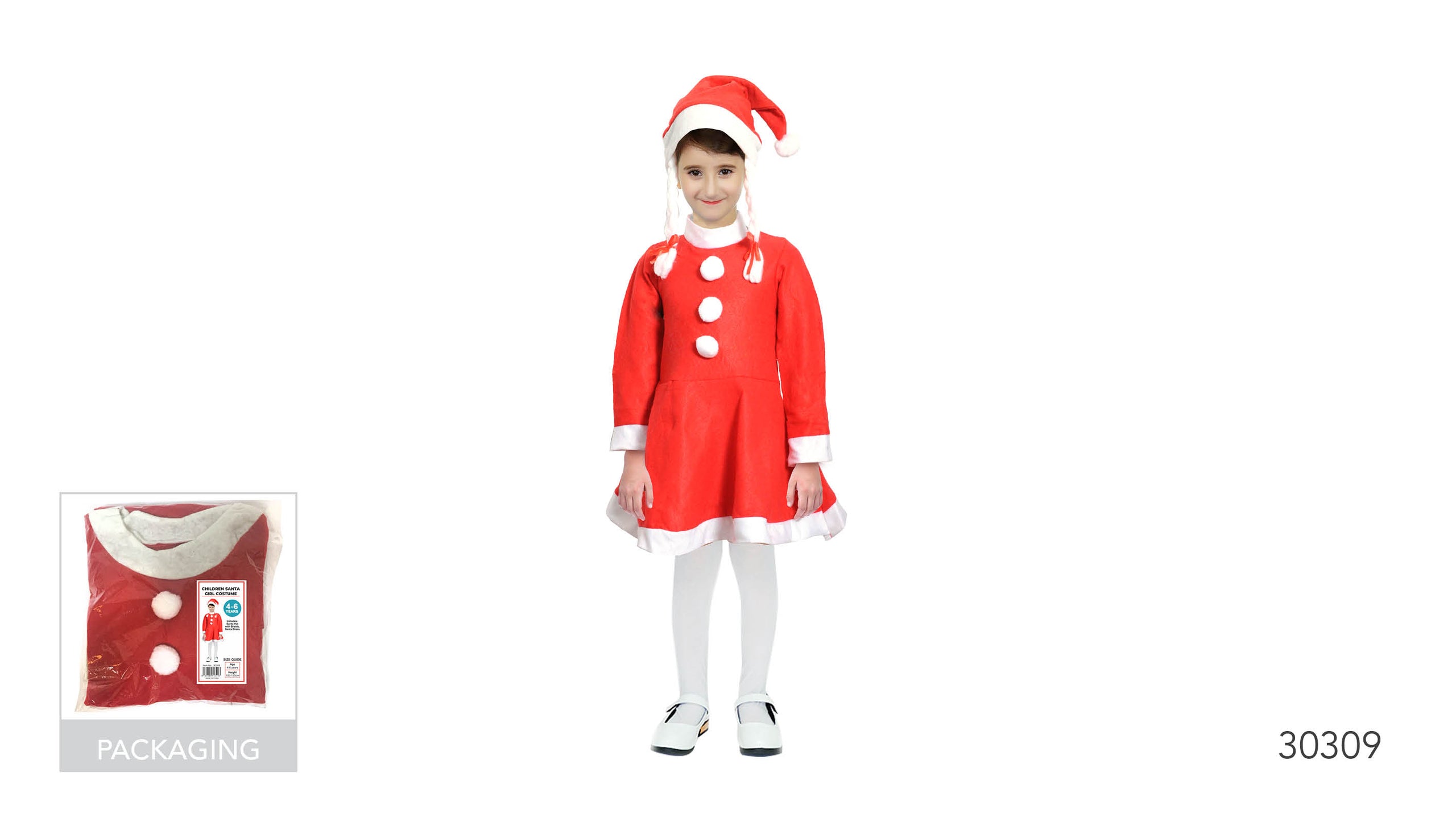 Children's Santa Girl Dress Age 7-9 – Home Essentials