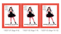 Black dress with red bow detail; White and red striped arm warmers and leggings; Includes headpiece; Dress has a flared skirt; Made for children aged 4-12;