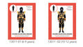black outfit with yellow dragon motifs; includes hooded mask; armoured chest plate visible; yellow waist belt and sashes; long pants and wrist/ankle sashes;