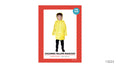 yellow colour; long sleeves; hooded raincoat; front button closure; children's size approx. 130-150cm;