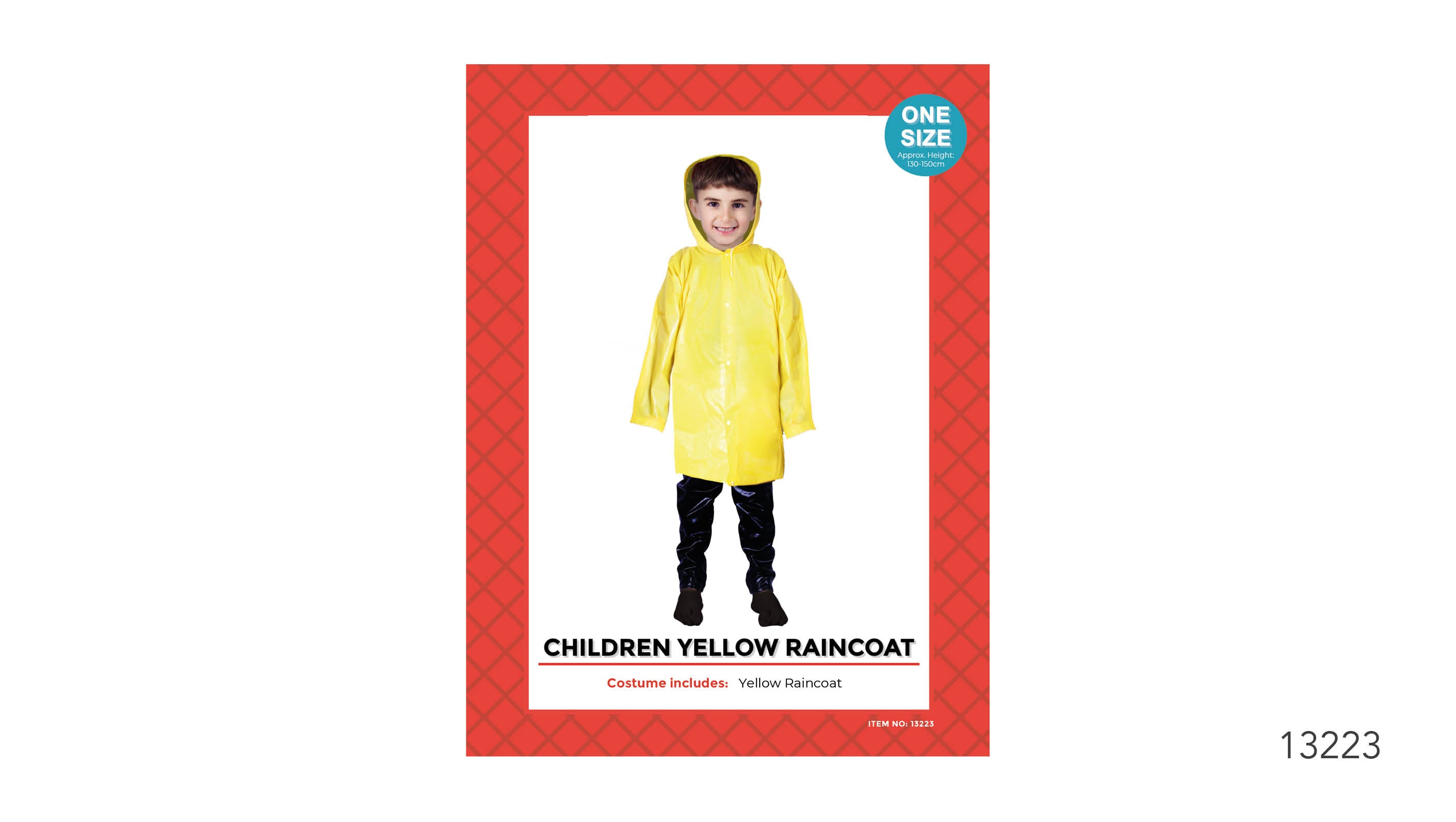 yellow colour; long sleeves; hooded raincoat; front button closure; children's size approx. 130-150cm;