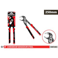 Length 250mm; Red and black ergonomic handles; Adjustable groove joint mechanism; Made from chromium vanadium steel;
