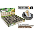 grey rock shaped holder; white plastic insert for keys; natural stone texture; display box with multiple units; single piece packaging marked '1 PCE';