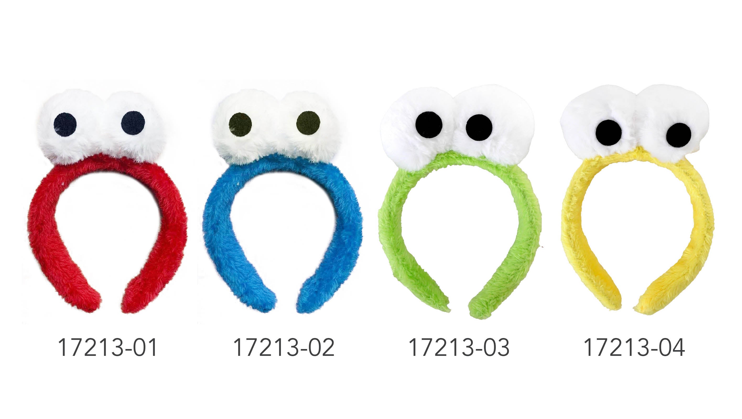 Fluffy Monster Headband (Red); Fluffy Monster Headband (Blue); Fluffy Monster Headband (Green); Fluffy Monster Headband (Yellow);