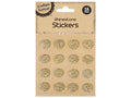 gold glittery rhinestone cluster stickers; round shape; 16 stickers in pack; kraft paper backing card;