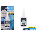 white precision nozzle; black and white labelled 20mL bottle; blue and black packaging; text highlighting 10 second rapid set; liquid adhesive;