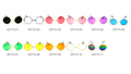 Small round orange lenses; Gold metal frame; Hippie style glasses; Black temple tips; Lightweight design;