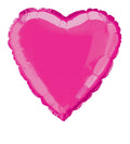 heart shape; hot pink colour; foil material; packaged individually;