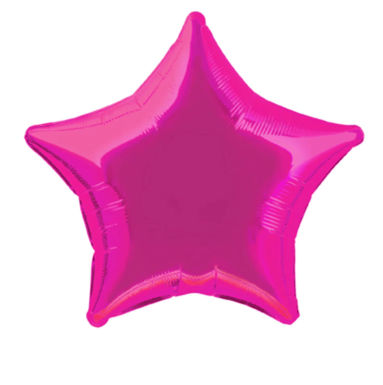 star shape; hot pink colour; foil material; 20 inch size; shiny surface;