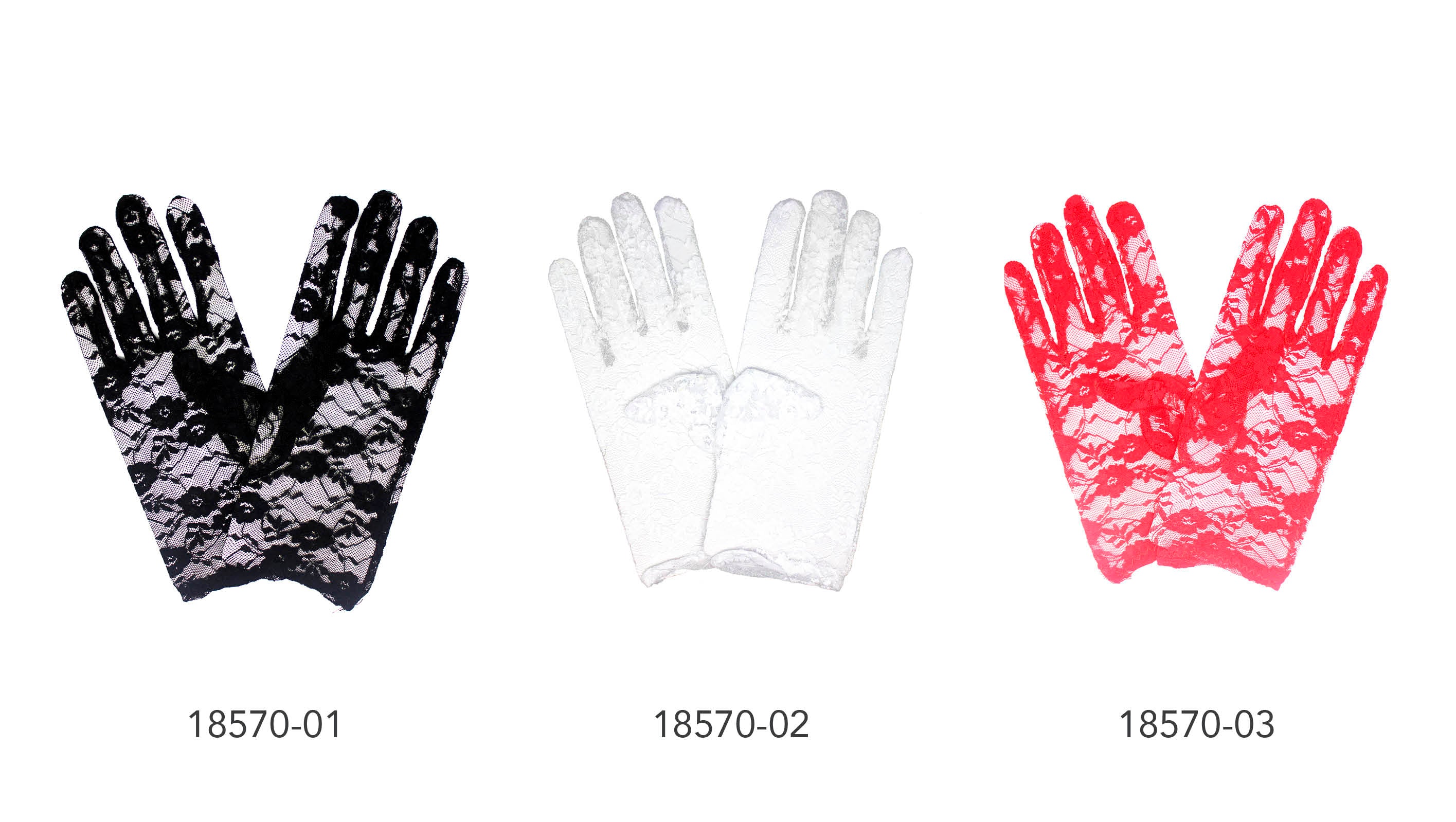 Lace Glove (Short) (Black); Lace Glove (Short) (White);