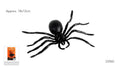 Black spider shape with eight long legs; Textured, ridged appearance on the legs and body; Orange packaging card marked “Spooky Spiders”;