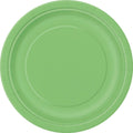 lime green colour; paper material; round shape; 18cm (7 inch) diameter; pack of 8;