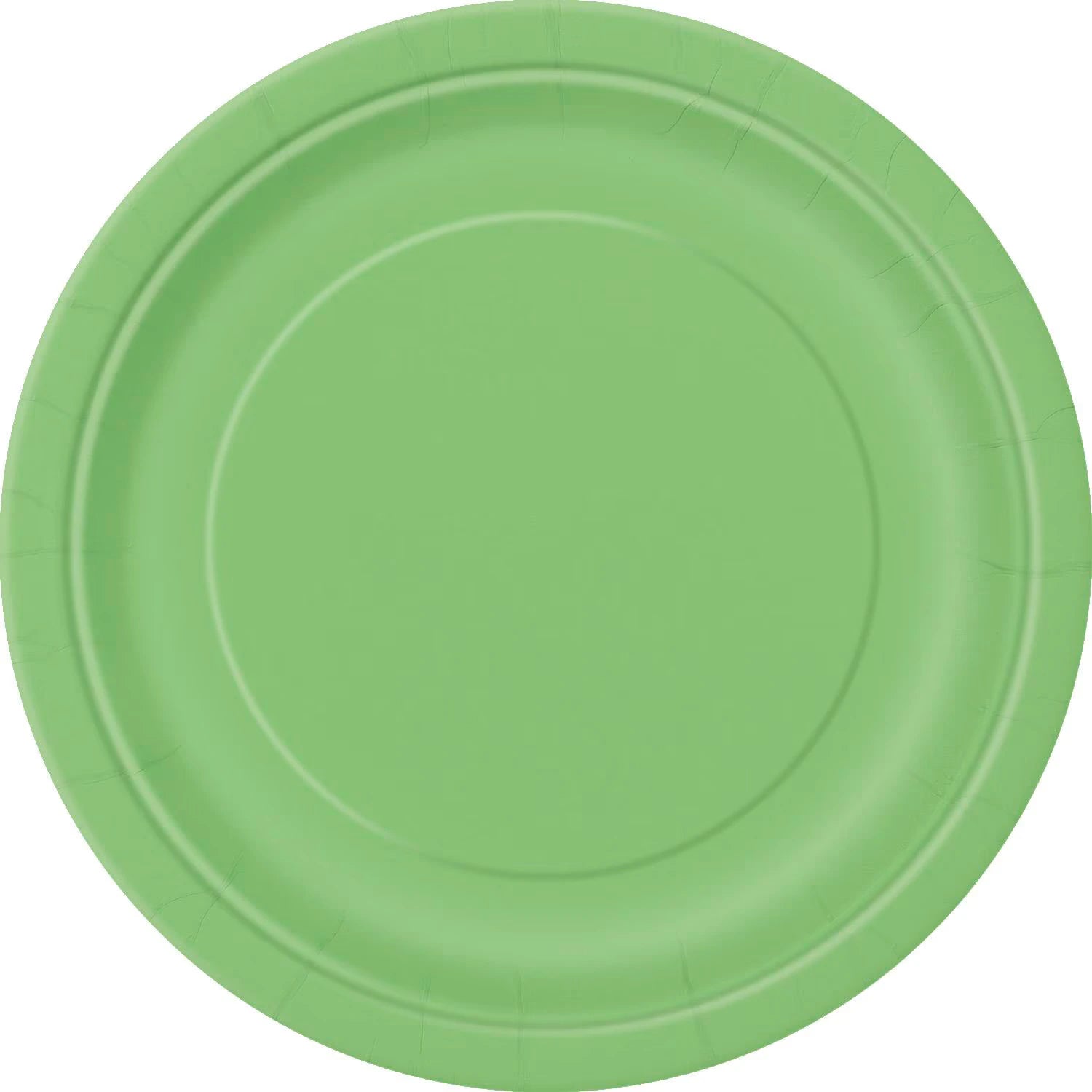 lime green colour; paper material; round shape; 18cm (7 inch) diameter; pack of 8;