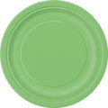 lime green colour; round shape; paper material; 23cm diameter; single pack of 8 plates;
