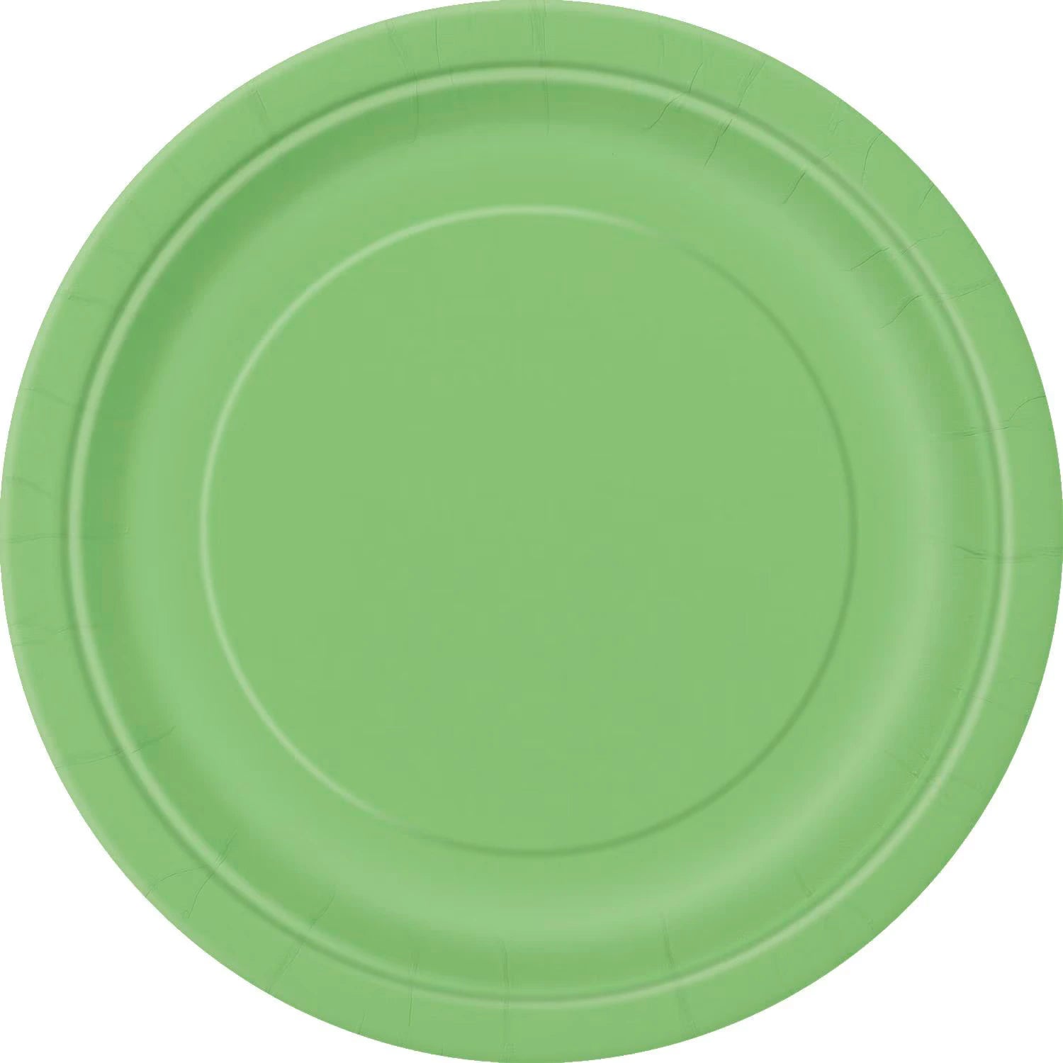 lime green colour; round shape; paper material; 23cm diameter; single pack of 8 plates;