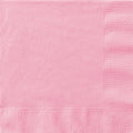 Solid pink colour; Square shape; Textured edges; Paper material; 2-ply thickness;