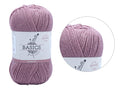 Rosewood colour yarn; Label reads 'Basics Super Blend'; Yarn is medium thickness; Twisted yarn texture visible;