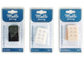 Set of 3 bra extenders; Colours: black, white, beige; 2 hooks on each extender; Soft fabric material; Retail packaging with Malli Sewing branding;
