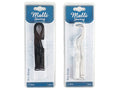 black bra strap in sealed blue and white packaging; white bra strap in sealed blue and white packaging; each pack contains one pair; strap length indicated as 32cm; adjustable slider on straps;